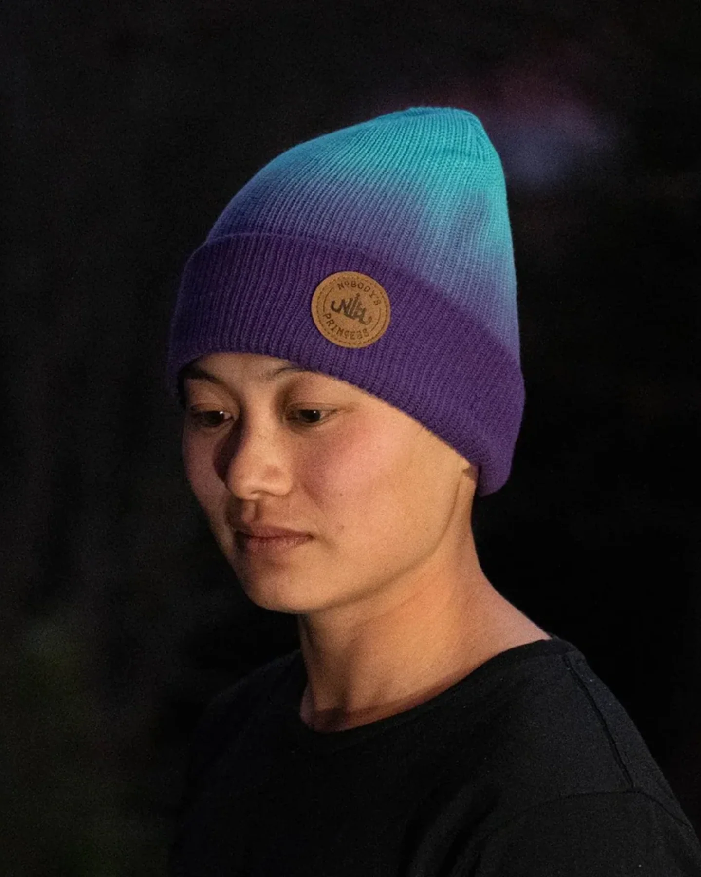 Nobody's Princess Purple Ombre Beanie - Purple Ombre