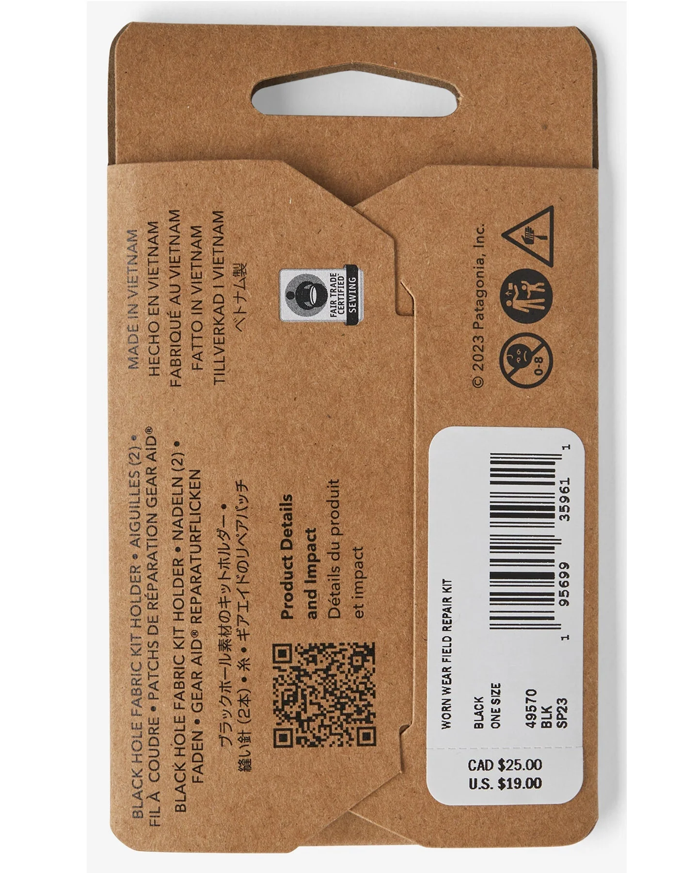 Patagonia Worn Wear Field Repair Kit - Black - Image 2