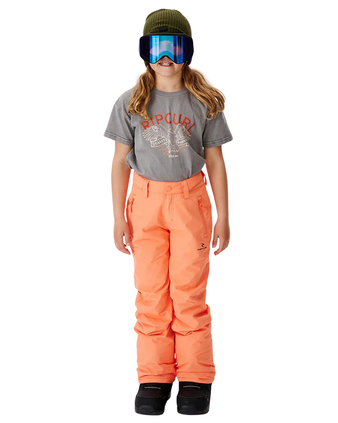 Rip Curl Olly Snow Pants Kids 10K - Salmon - Image 4