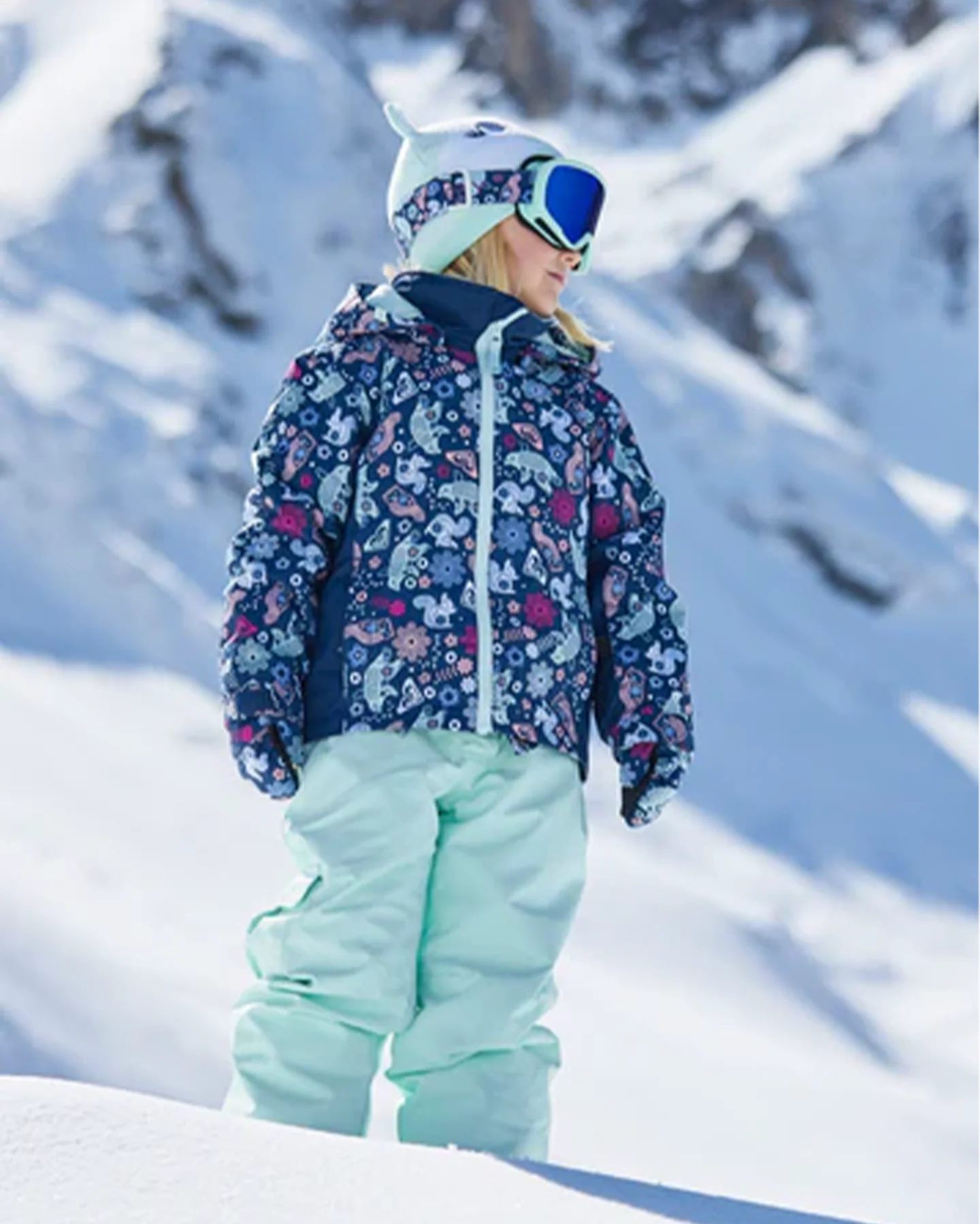 Roxy Snowy Tale Kids Snow Jacket - Medieval Blue Neo - Image 6