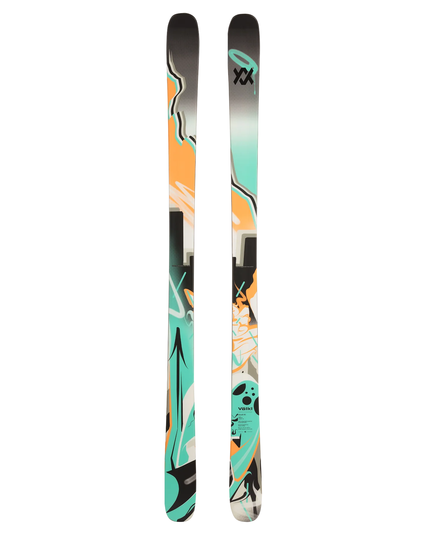 Volkl Revolt 90 Flat Snow Skis - (Size 174) - Image 2