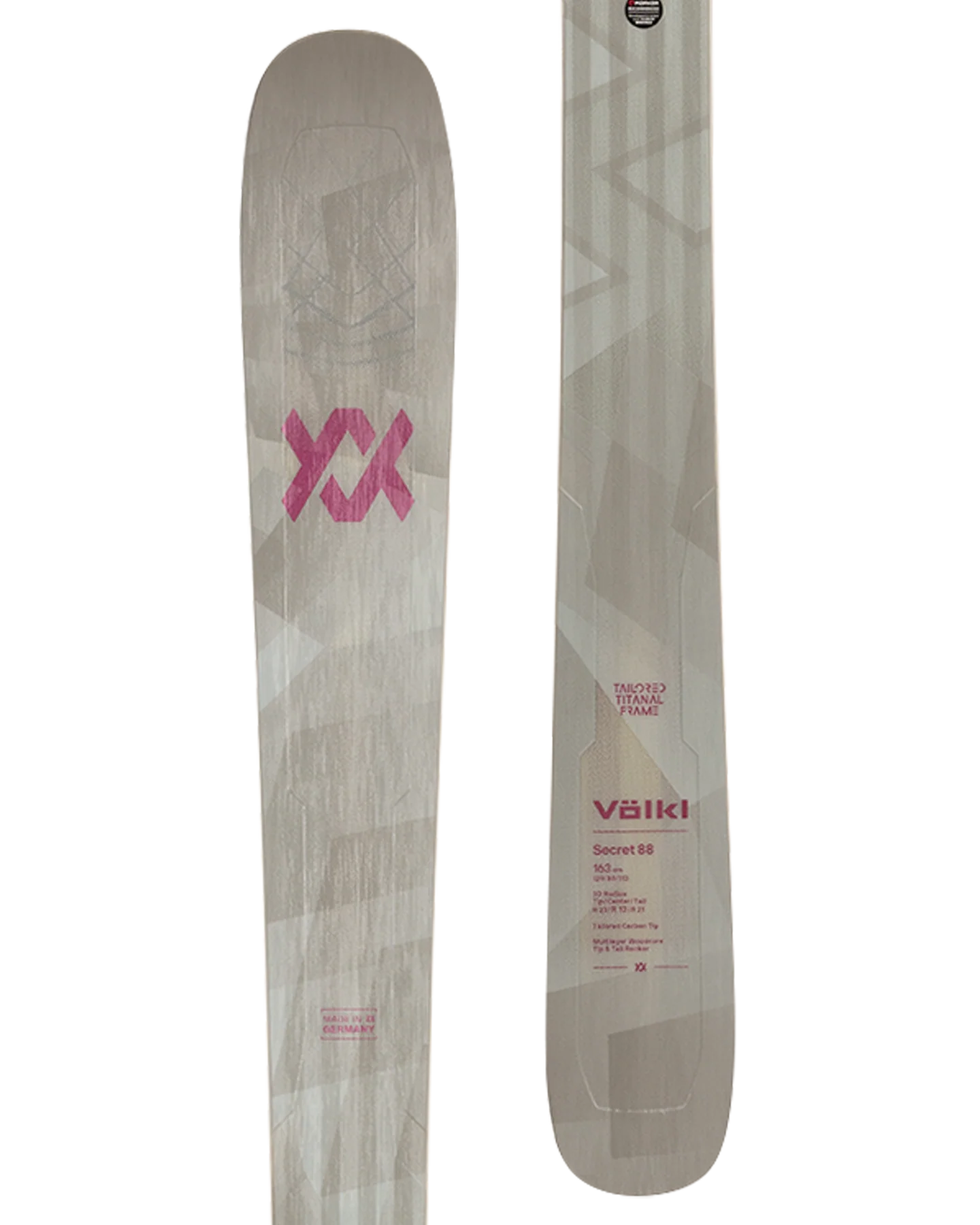 Volkl Secret 88 Flat Snow Skis - (Size 149) - Image 4